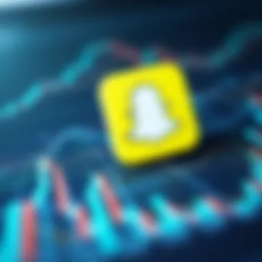 Snap Inc. logo with financial graphs